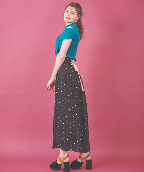 31 Sons de mode（トランテアン　ソン　ドゥ　モード）の「バックリボンドットフレアパンツ（その他パンツ・レディース・ブラック/ベージュ/ボルドー・38/36）」の14枚目の写真