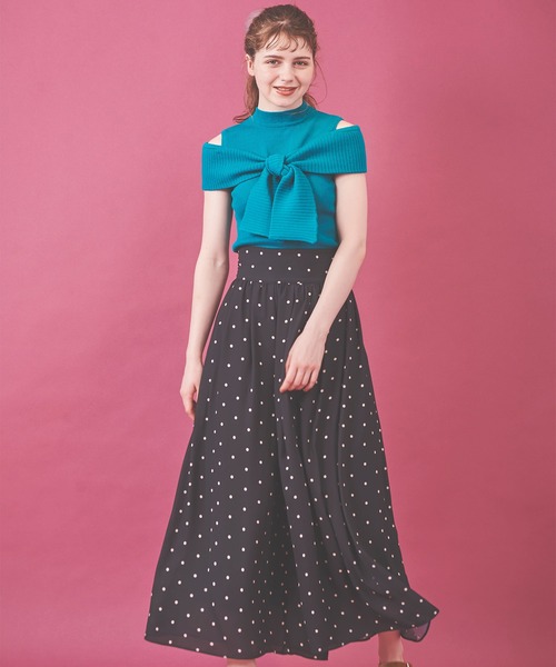 31 Sons de mode（トランテアン　ソン　ドゥ　モード）の「バックリボンドットフレアパンツ（その他パンツ・レディース・ブラック/ベージュ/ボルドー・38/36）」の13枚目の写真