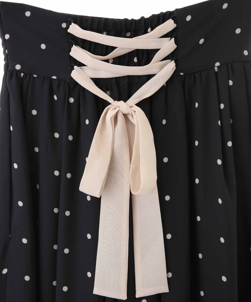 31 Sons de mode（トランテアン　ソン　ドゥ　モード）の「バックリボンドットフレアパンツ（その他パンツ・レディース・ブラック/ベージュ/ボルドー・38/36）」の7枚目の写真