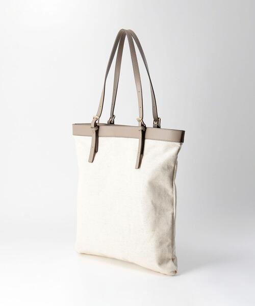 THE STATION STORE（ザ ステーション ストア）の「＜U chic&choc＞キャンバス×フェイクレザー タテトート バッグ（トートバッグ・レディース・ブラック/ベージュ/ライラック・FREE）」の12枚目の写真