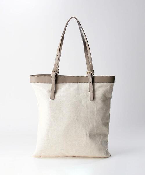 THE STATION STORE（ザ ステーション ストア）の「＜U chic&choc＞キャンバス×フェイクレザー タテトート バッグ（トートバッグ・レディース・ブラック/ベージュ/ライラック・FREE）」の6枚目の写真