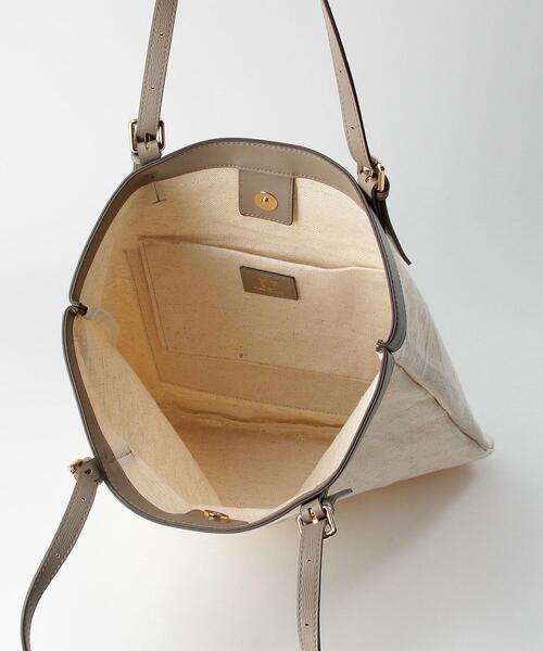 THE STATION STORE（ザ ステーション ストア）の「＜U chic&choc＞キャンバス×フェイクレザー タテトート バッグ（トートバッグ・レディース・ブラック/ベージュ/ライラック・FREE）」の4枚目の写真