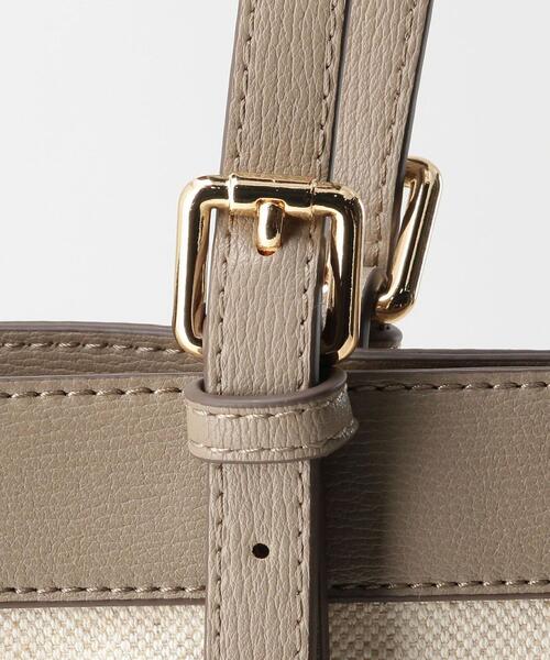 THE STATION STORE（ザ ステーション ストア）の「＜U chic&choc＞キャンバス×フェイクレザー タテトート バッグ（トートバッグ・レディース・ブラック/ベージュ/ライラック・FREE）」の10枚目の写真