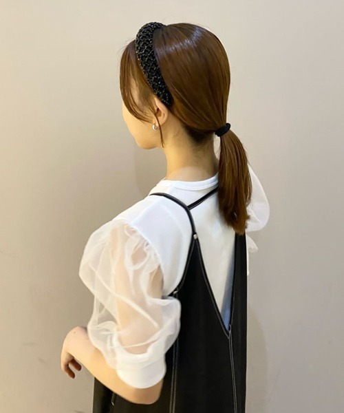 FURFUR スタッズリボンカチューシャ スタッズリボンカチューシャ（ヘア