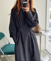 ABITOKYO | バックリボンバルーンスリーブロングワンピース(ワンピース)