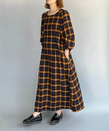 セール Piccin ピッチン レディース のワンピース オレンジ 橙色系 チェック柄 通販 Zozotown