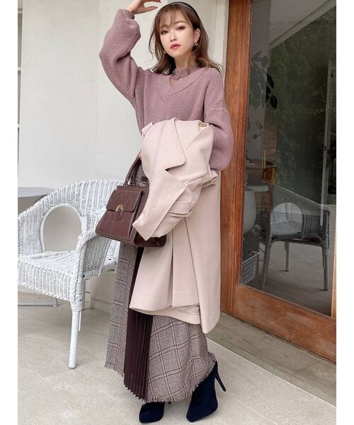 RESEXXY（リゼクシー）の「ダブルバックルレイヤードスカート（スカート・レディース・ブラック/ブラウン・FREE）」の11枚目の写真