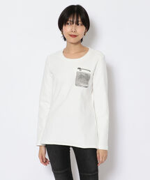 AVIREX | カモコンビ ポケットティーシャツ/ L-L/S CAMO COMBI POCKET T-SHIRT(Tシャツ/カットソー)