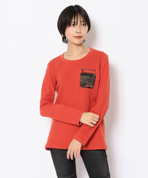 AVIREX | カモコンビ ポケットティーシャツ/ L-L/S CAMO COMBI POCKET T-SHIRT(Tシャツ/カットソー)