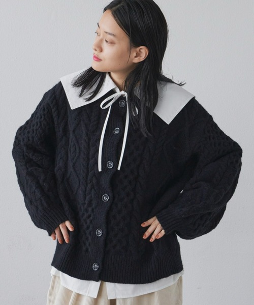 ブラウス シャツ マーセ衿2WAYシャツ レディース aquagarage シャツ ブラウス レディース 2wayネックブラウス