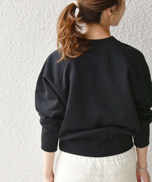 SHIPS any(シップス エニィ)の「SHIPS any:〈抗菌防臭〉USAコットン 裏起毛 コンパクト プルオーバー(Tシャツ/カットソー・レディース・ブラック/レッド/オフホワイト・ONE SIZE)」の1枚目の写真