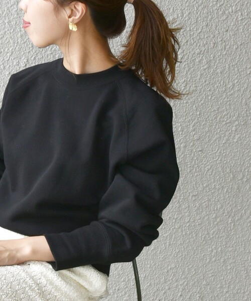 SHIPS any(シップス エニィ)の「SHIPS any:〈抗菌防臭〉USAコットン 裏起毛 コンパクト プルオーバー(Tシャツ/カットソー・レディース・ブラック/レッド/オフホワイト・ONE SIZE)」の19枚目の写真