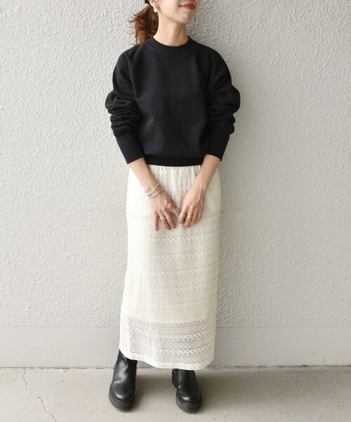 SHIPS any(シップス エニィ)の「SHIPS any:〈抗菌防臭〉USAコットン 裏起毛 コンパクト プルオーバー(Tシャツ/カットソー・レディース・ブラック/レッド/オフホワイト・ONE SIZE)」の20枚目の写真