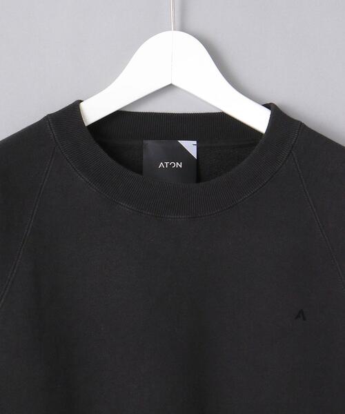ATON（エイトン）の「＜ATON（エイトン）＞ クルーネック ロングスリーブ■■■（Tシャツ/カットソー・メンズ・ブラック・6/4）」の3枚目の写真