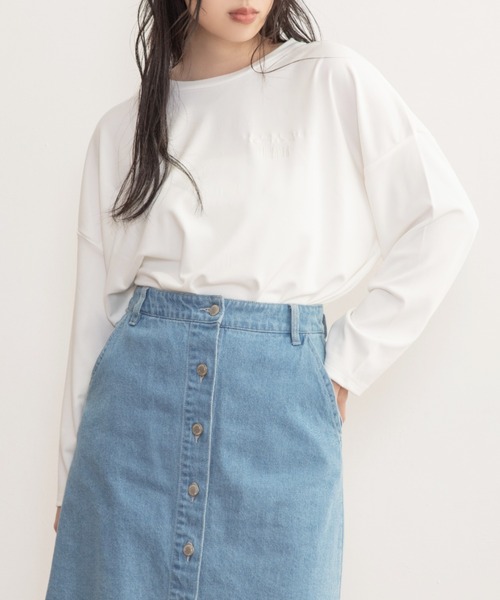 Mysa&Liina(ミーサリーナ)の「立体ロゴロンTシャツ(Tシャツ/カットソー・レディース・ブラック/オフホワイト/ダークオレンジ・M)」の16枚目の写真