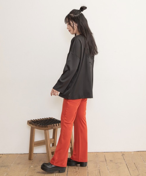 Mysa&Liina(ミーサリーナ)の「立体ロゴロンTシャツ(Tシャツ/カットソー・レディース・ブラック/オフホワイト/ダークオレンジ・M)」の12枚目の写真