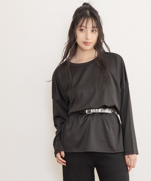 Mysa&Liina(ミーサリーナ)の「立体ロゴロンTシャツ(Tシャツ/カットソー・レディース・ブラック/オフホワイト/ダークオレンジ・M)」の8枚目の写真