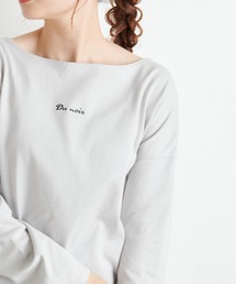 PUAL CE CIN | 【Du noir】防油加工ロゴ刺繍プルオーバー(Tシャツ/カットソー)