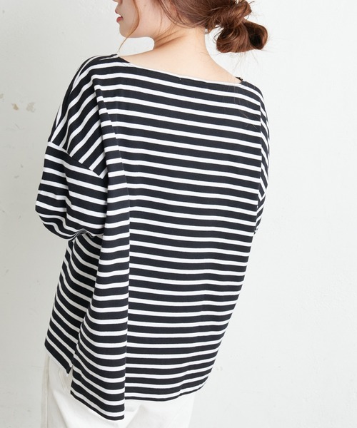 PUAL CE CIN（ピュアルセシン）の「【Du noir】防油加工ロゴ刺繍プルオーバー（Tシャツ/カットソー・レディース・ブラック/グレー/その他1/その他2・FREE）」の10枚目の写真