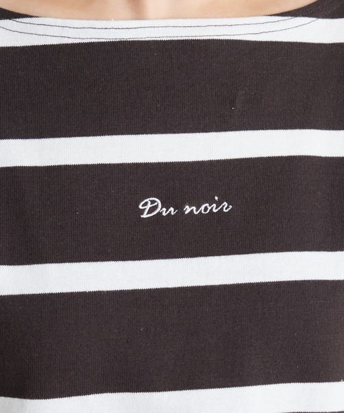 PUAL CE CIN（ピュアルセシン）の「【Du noir】防油加工ロゴ刺繍プルオーバー（Tシャツ/カットソー・レディース・ブラック/グレー/その他1/その他2・FREE）」の18枚目の写真