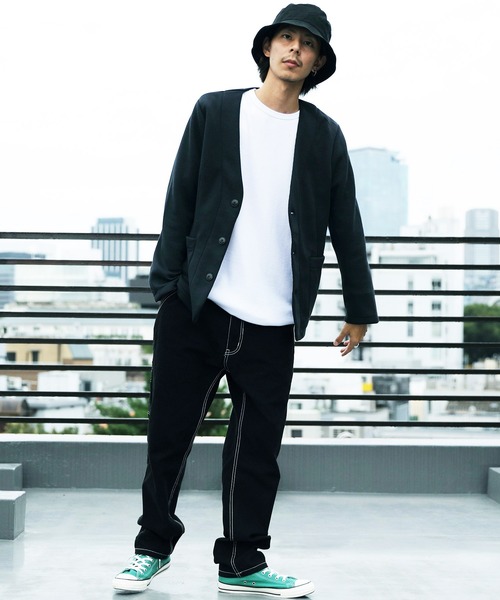 ８(eight)（エイト）の「ポンチノーカラージャケット（ノーカラージャケット・メンズ・チャコールグレー/ネイビー/ブラック・MEDIUM/X-LARGE/LARGE）」の9枚目の写真
