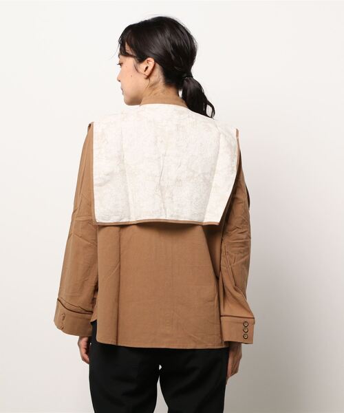 Bab（バブ）の「【WEB限定】ビックカラーデザインブラウス（シャツ/ブラウス・レディース・ベージュ/グレー/モカ・M）」の10枚目の写真