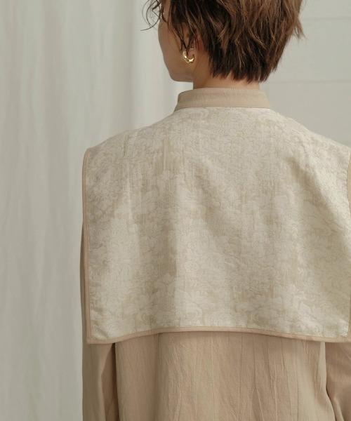 Bab（バブ）の「【WEB限定】ビックカラーデザインブラウス（シャツ/ブラウス・レディース・ベージュ/グレー/モカ・M）」の8枚目の写真