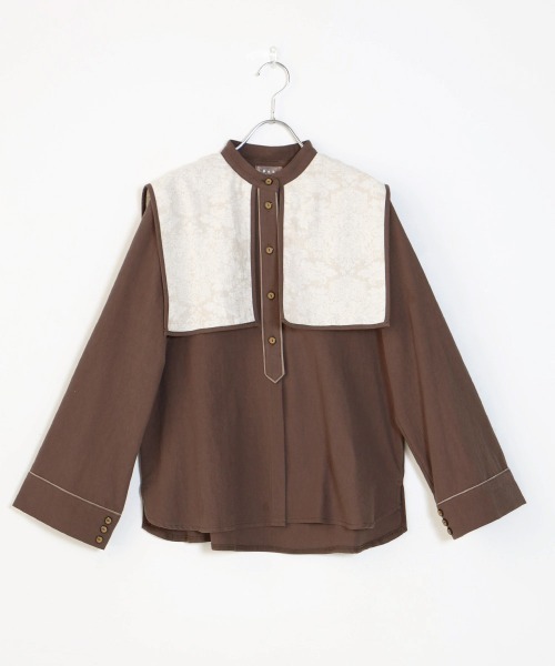 Bab（バブ）の「【WEB限定】ビックカラーデザインブラウス（シャツ/ブラウス・レディース・ベージュ/グレー/モカ・M）」の20枚目の写真