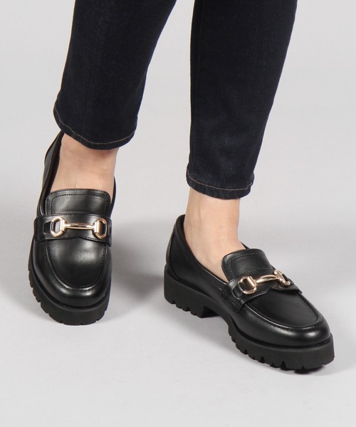 GLOBAL WORK（グローバルワーク）の「厚底ビットローファー/227954