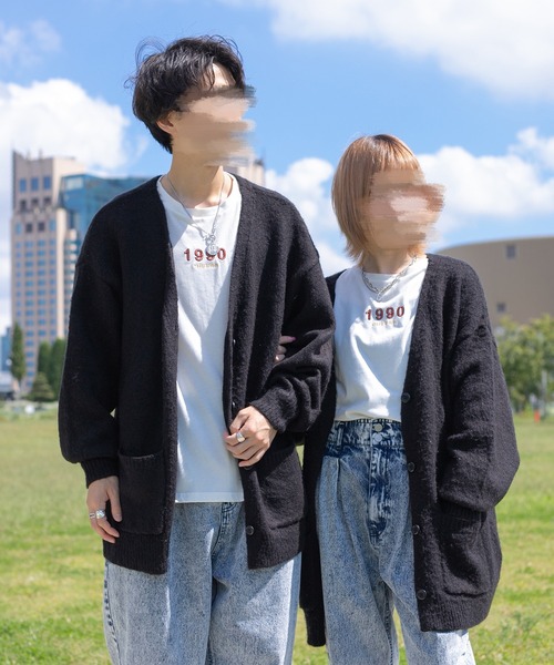 PairPair（ペアペア）の「モヘアライクカラーカーディガン（ユニセックス）（カーディガン/ボレロ・レディース・ブラック/ブラウン/カーキ/マスタード/グレイッシュブルー・FREE）」の2枚目の写真