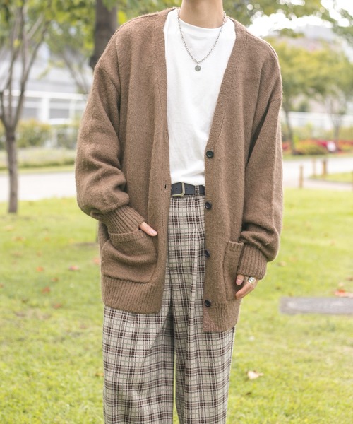 PairPair（ペアペア）の「モヘアライクカラーカーディガン（ユニセックス）（カーディガン/ボレロ・レディース・ブラック/ブラウン/カーキ/マスタード/グレイッシュブルー・FREE）」の17枚目の写真