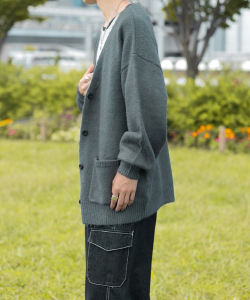 PairPair（ペアペア）の「モヘアライクカラーカーディガン（ユニセックス）（カーディガン/ボレロ・レディース・ブラック/ブラウン/カーキ/マスタード/グレイッシュブルー・FREE）」の22枚目の写真