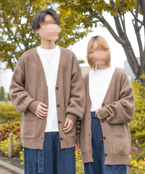 PairPair（ペアペア）の「モヘアライクカラーカーディガン（ユニセックス）（カーディガン/ボレロ・レディース・ブラック/ブラウン/カーキ/マスタード/グレイッシュブルー・FREE）」の16枚目の写真