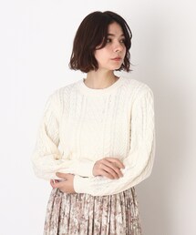 DRESKIP | バックリボンケ-ブルニット(ニット/セーター)