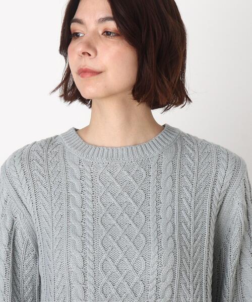 DRESKIP（ドレスキップ）の「◆バックリボンケ－ブルニット（ニット/セーター・レディース・オフホワイト/ライトベージュ/グリーン系/パープル系・02/03/04）」の11枚目の写真