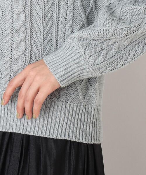 DRESKIP（ドレスキップ）の「◆バックリボンケ－ブルニット（ニット/セーター・レディース・オフホワイト/ライトベージュ/グリーン系/パープル系・02/03/04）」の17枚目の写真