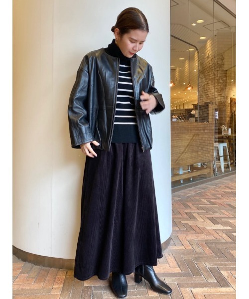 BEARDSLEY（ビアズリー）の「ボーダーハイネックニット（ニット/セーター・レディース・ブラック/ホワイト・FREE）」の14枚目の写真