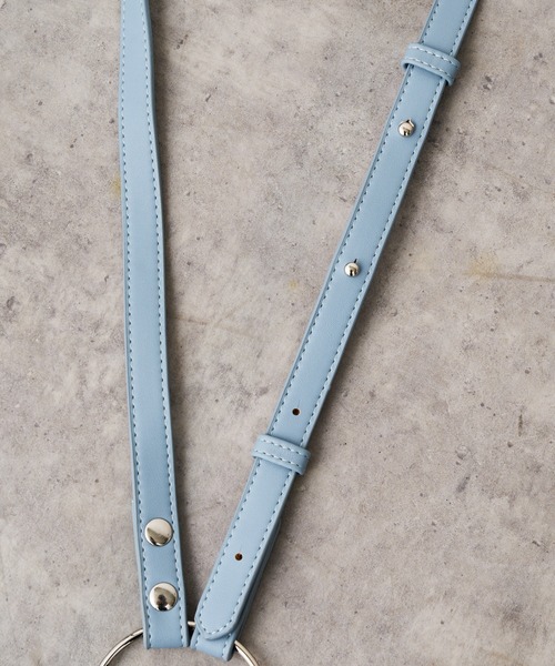 BONbazaar（ボンバザール）の「《おススメ》リングショルダーバッグ（ショルダーバッグ・レディース・ブラック/モカ/サックスブルー/オレンジ/アイボリー/グレイッシュベージュ・FREE）」の14枚目の写真