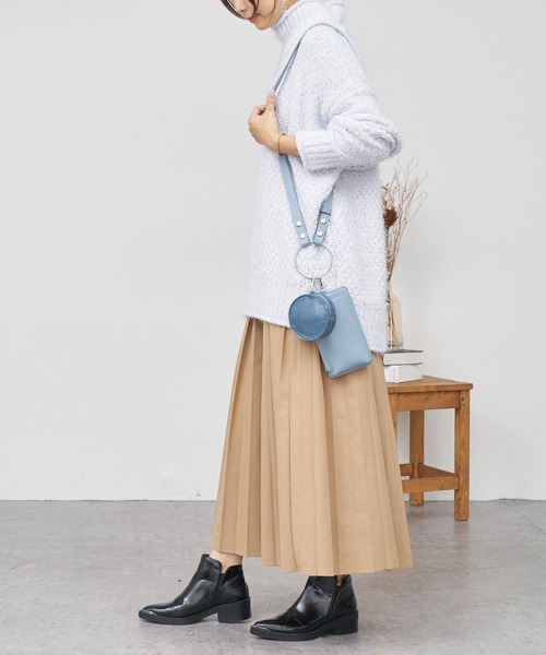 BONbazaar（ボンバザール）の「《おススメ》リングショルダーバッグ（ショルダーバッグ・レディース・ブラック/モカ/サックスブルー/オレンジ/アイボリー/グレイッシュベージュ・FREE）」の10枚目の写真