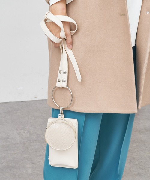 BONbazaar（ボンバザール）の「《おススメ》リングショルダーバッグ（ショルダーバッグ・レディース・ブラック/モカ/サックスブルー/オレンジ/アイボリー/グレイッシュベージュ・FREE）」の17枚目の写真