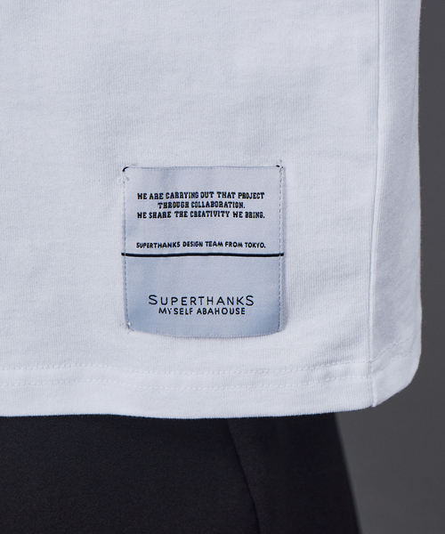 SUPERTHANKS（スーパーサンクス）の「【SUPERTHANKS / スーパーサンクス】別注 カレッジ ロゴ ラグラン オーバーサイズ ロンT（Tシャツ/カットソー・メンズ・ブラック/グリーン/グレイッシュベージュ・46/48）」の10枚目の写真