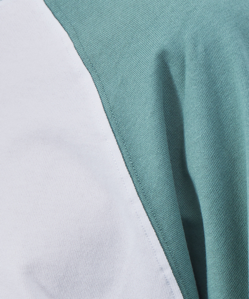 SUPERTHANKS（スーパーサンクス）の「【SUPERTHANKS / スーパーサンクス】別注 カレッジ ロゴ ラグラン オーバーサイズ ロンT（Tシャツ/カットソー・メンズ・ブラック/グリーン/グレイッシュベージュ・46/48）」の17枚目の写真