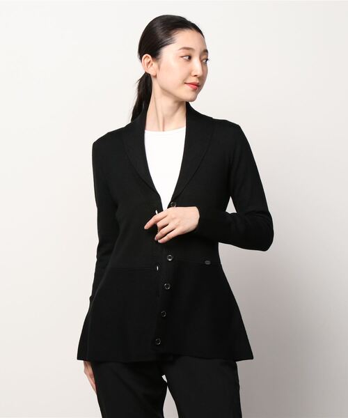 NARACAMICIE（ナラカミーチェ）の「ペプラムカーディガン（カーディガン/ボレロ・レディース・ブラック/イエロー/ブルー・LARGE/MEDIUM）」の17枚目の写真