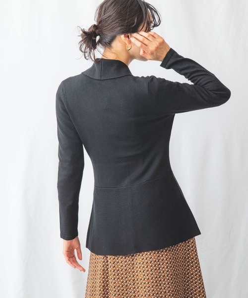 NARACAMICIE（ナラカミーチェ）の「ペプラムカーディガン（カーディガン/ボレロ・レディース・ブラック/イエロー/ブルー・LARGE/MEDIUM）」の15枚目の写真