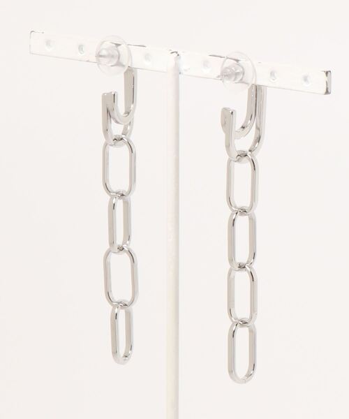 RASVOA（ラスボア）の「ラウンドチェーンピアス（ピアス（両耳用）・レディース・シルバー・FREE）」の2枚目の写真