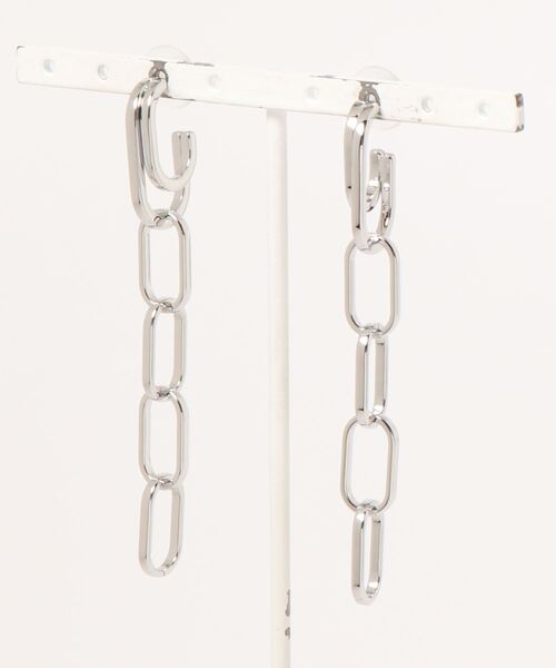 RASVOA（ラスボア）の「ラウンドチェーンピアス（ピアス（両耳用）・レディース・シルバー・FREE）」の5枚目の写真