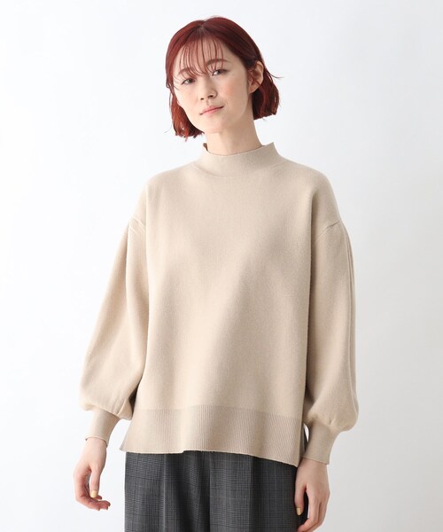 DRESKIP（ドレスキップ）の「◆お袖タックジャカードニット（ニット/セーター・レディース・ブラック/ライトグリーン/ピンク系/ライトベージュ・04/03/02）」の5枚目の写真