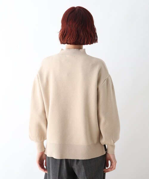 DRESKIP（ドレスキップ）の「◆お袖タックジャカードニット（ニット/セーター・レディース・ブラック/ライトグリーン/ピンク系/ライトベージュ・04/03/02）」の7枚目の写真