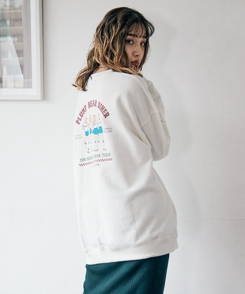 PBLIM(ページボーイリム)の「【PAGEBOYLIM】センダハナコラボリムガール(スウェット・レディース・ブラウン/オフホワイト・MEDIUM/LARGE)」の9枚目の写真