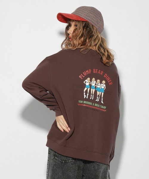 PBLIM(ページボーイリム)の「【PAGEBOYLIM】センダハナコラボリムガール(スウェット・レディース・ブラウン/オフホワイト・MEDIUM/LARGE)」の16枚目の写真